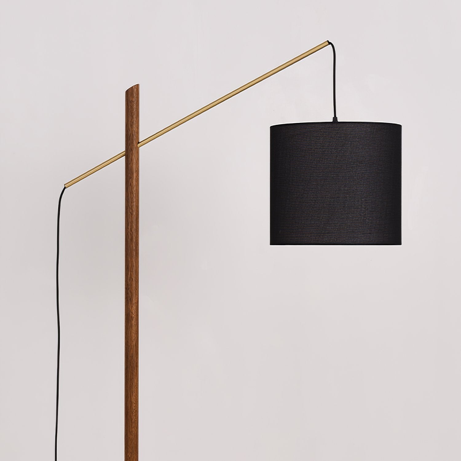 mid-century-modern-walnut-wood-arched-floor-lamp-with-fabric-drum-shade-standing-light