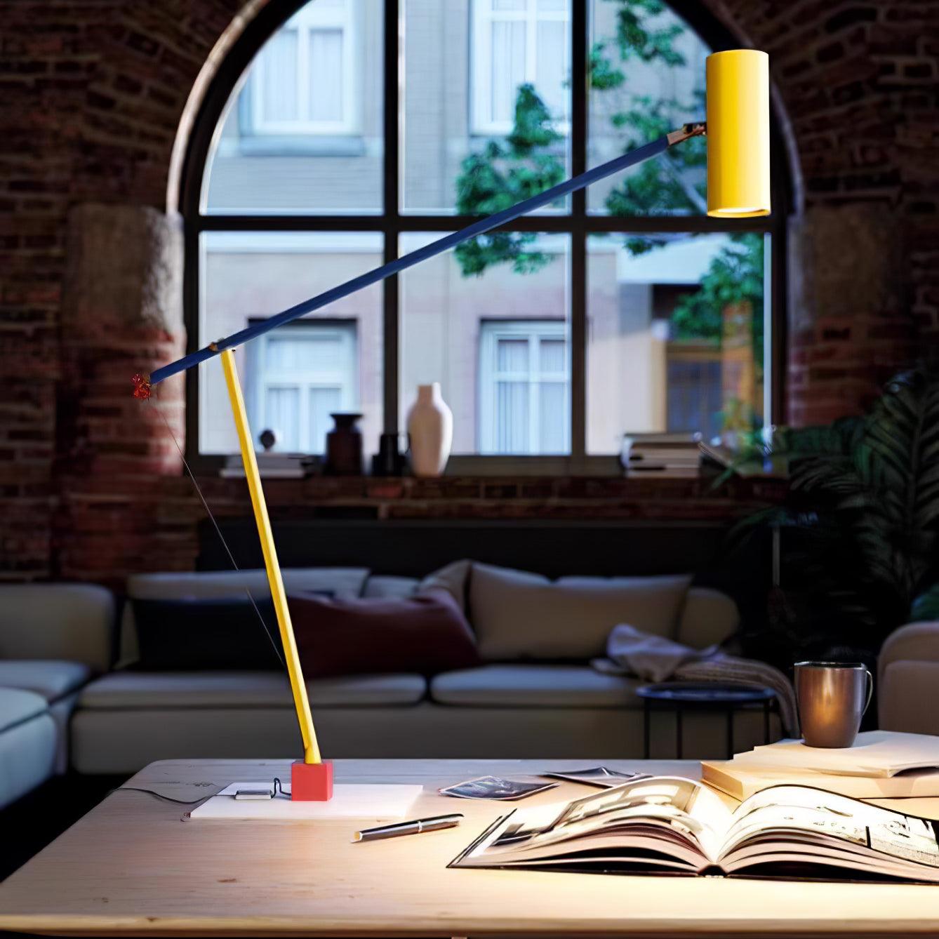 Modern Ettorino LED Table Lamp with Adjustable Arm for Task Lighting and Home Office