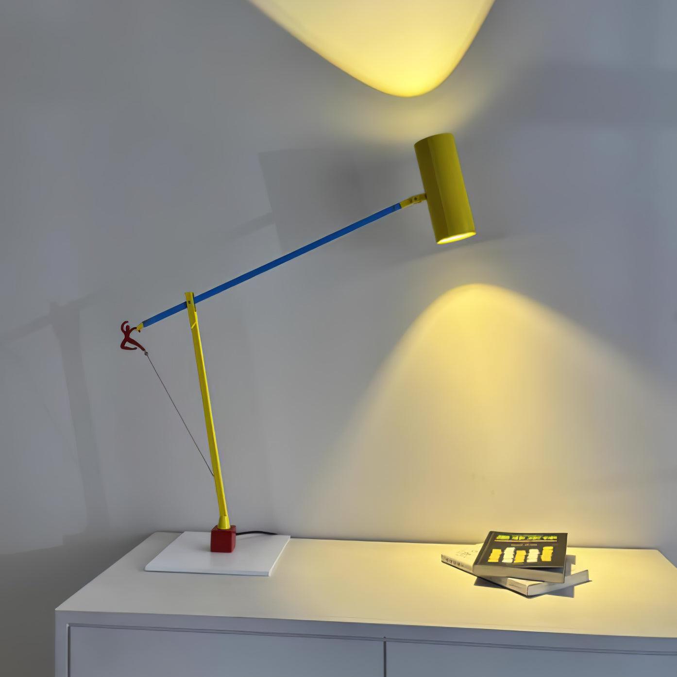 Modern Ettorino LED Table Lamp with Adjustable Arm for Task Lighting and Home Office