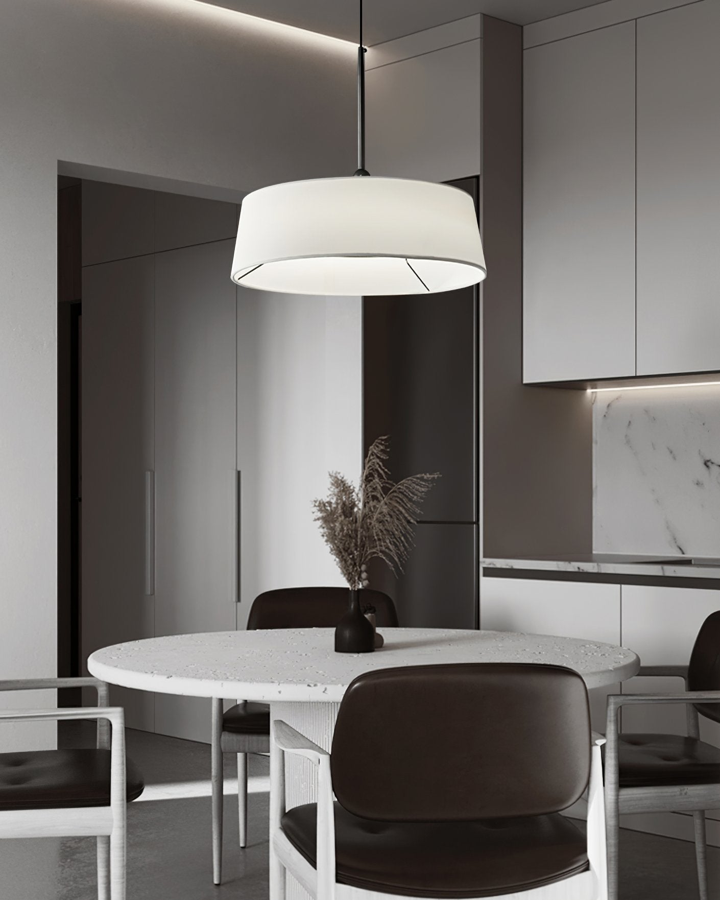 modern-copper-and-fabric-shade-pendant-light-integrated-led-dining-room-ceiling-fixture