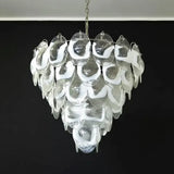 murano-style-transparent-glass-sheet-chandelier-with-gold-chrome-nickel-metal-frame