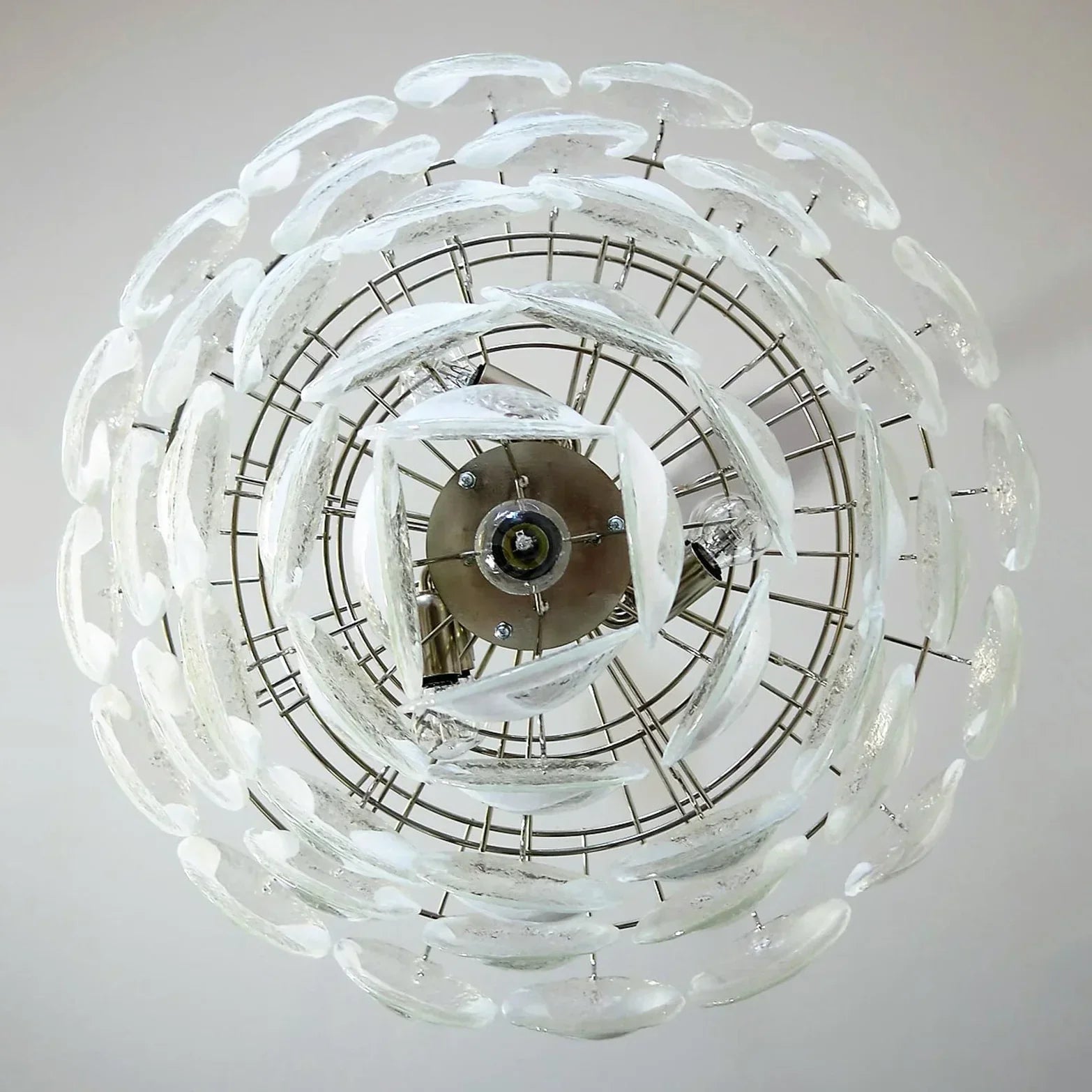 murano-style-transparent-glass-sheet-chandelier-with-gold-chrome-nickel-metal-frame