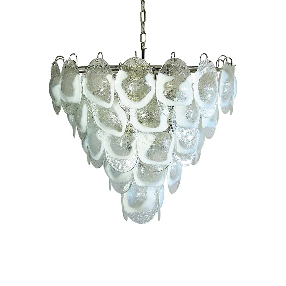 murano-style-transparent-glass-sheet-chandelier-with-gold-chrome-nickel-metal-frame