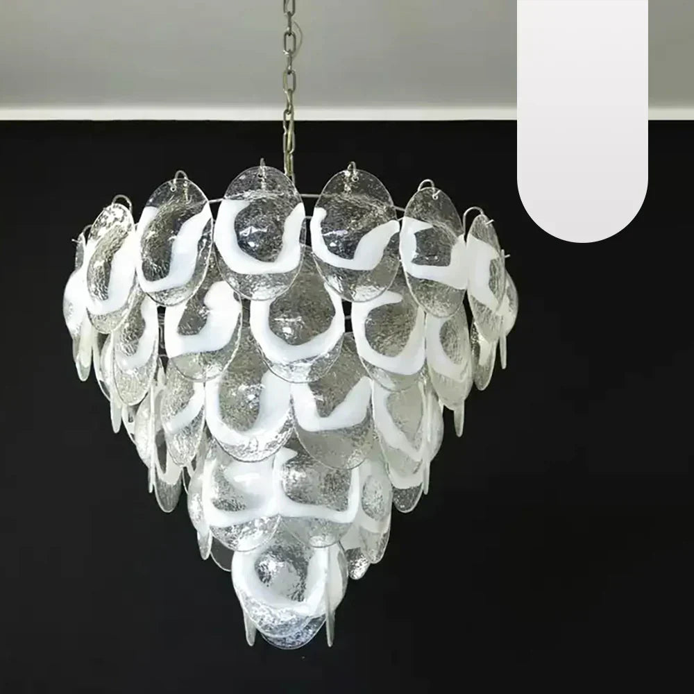 murano-style-transparent-glass-sheet-chandelier-with-gold-chrome-nickel-metal-frame