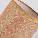 Modern Linen Fabric Bedside Table Lamp with Round Iron Base for Home Decor