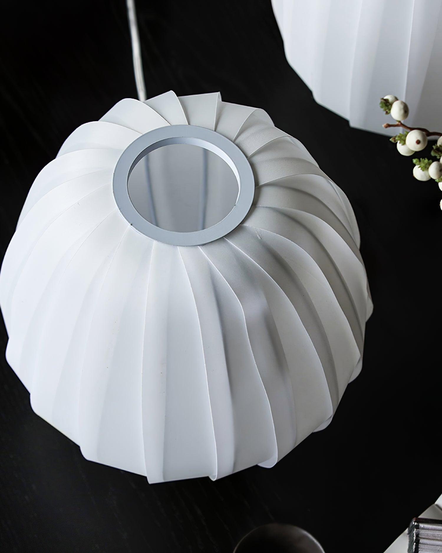 Modern Fabric Wood Minimalist Table Lamp with Integrated LED for Bedroom and Living Room
