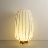 Modern Fabric Wood Minimalist Table Lamp with Integrated LED for Bedroom and Living Room