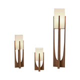 Modern Fairbanks Standing Lamp with Ash Wood Frame and White Fabric Shade