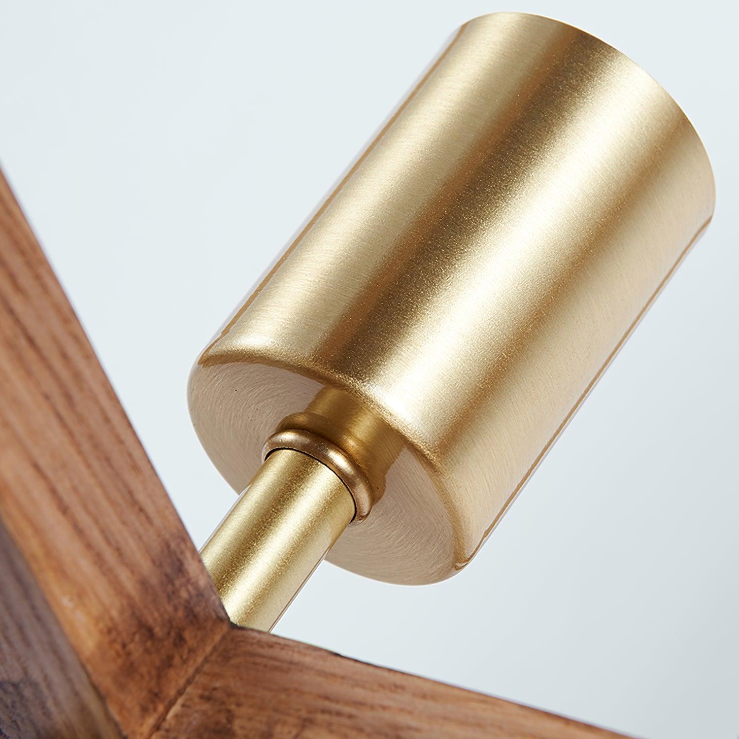 Modern Fairbanks Standing Lamp with Ash Wood Frame and White Fabric Shade