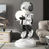 Astronaut Resin Floor Lamp with 5D Printed Globe and Rechargeable Battery for Bedroom
