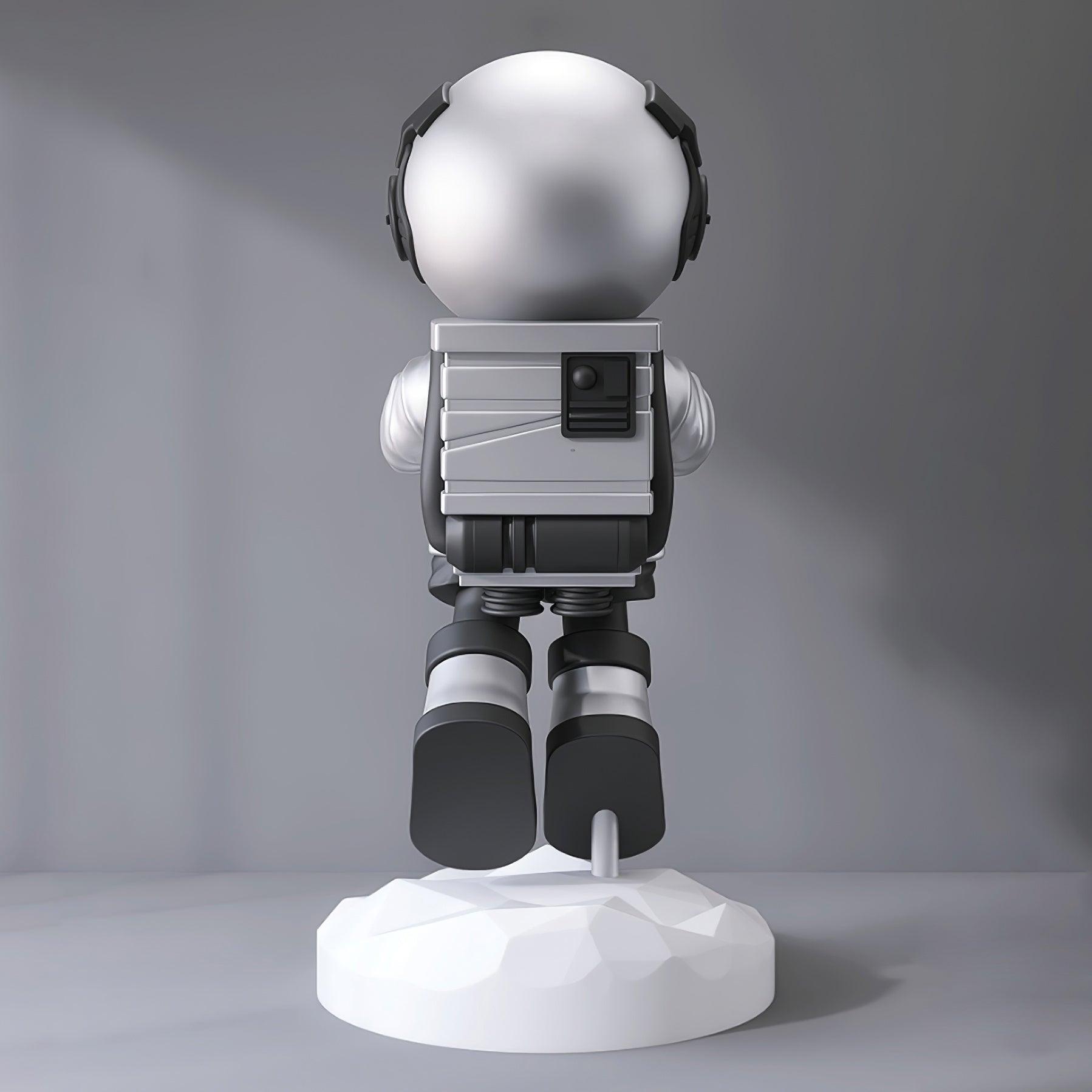 Astronaut Resin Floor Lamp with 5D Printed Globe and Rechargeable Battery for Bedroom