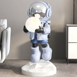 Astronaut Resin Floor Lamp with 5D Printed Globe and Rechargeable Battery for Bedroom
