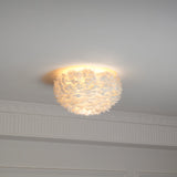 Modern Goose Feather Ceiling Lamp for Bedroom and Living Room Decor