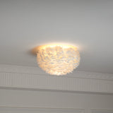 Modern Goose Feather Ceiling Lamp for Bedroom and Living Room Decor