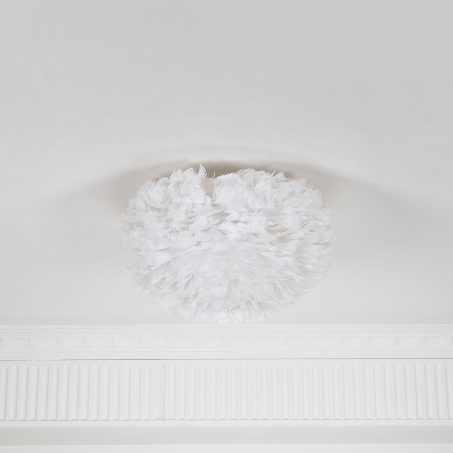 Modern Goose Feather Ceiling Lamp for Bedroom and Living Room Decor