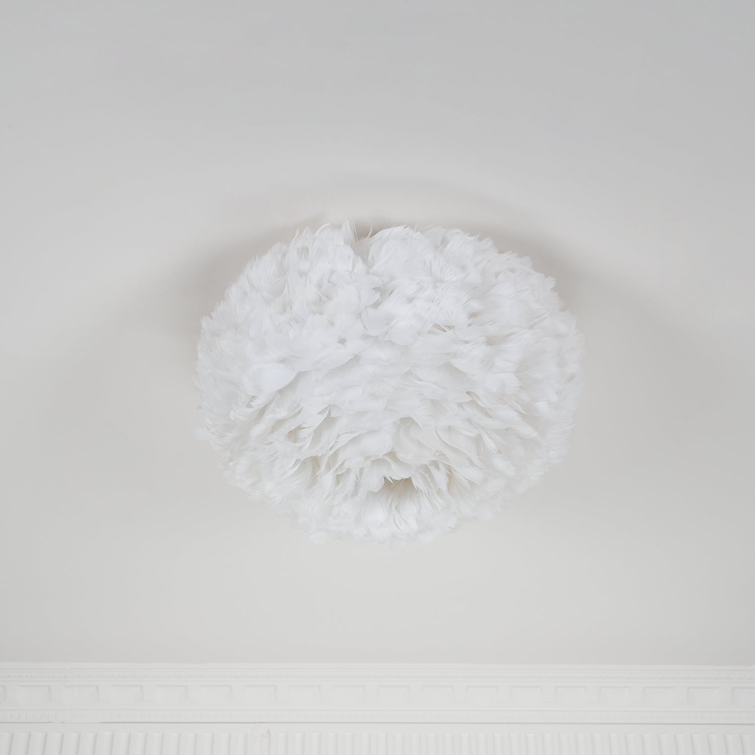 Modern Goose Feather Ceiling Lamp for Bedroom and Living Room Decor