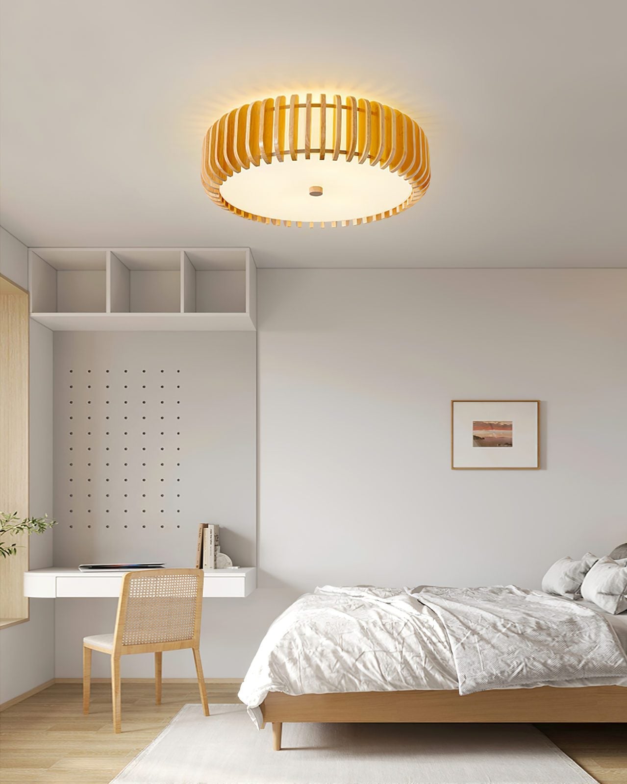 modern-yellow-wooden-fence-flush-mount-led-ceiling-light-with-three-color-changing-modes