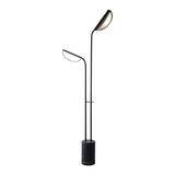 Modern Filo Floor Lamp with Black Marble Base and Rotatable Leaf Design LED Light