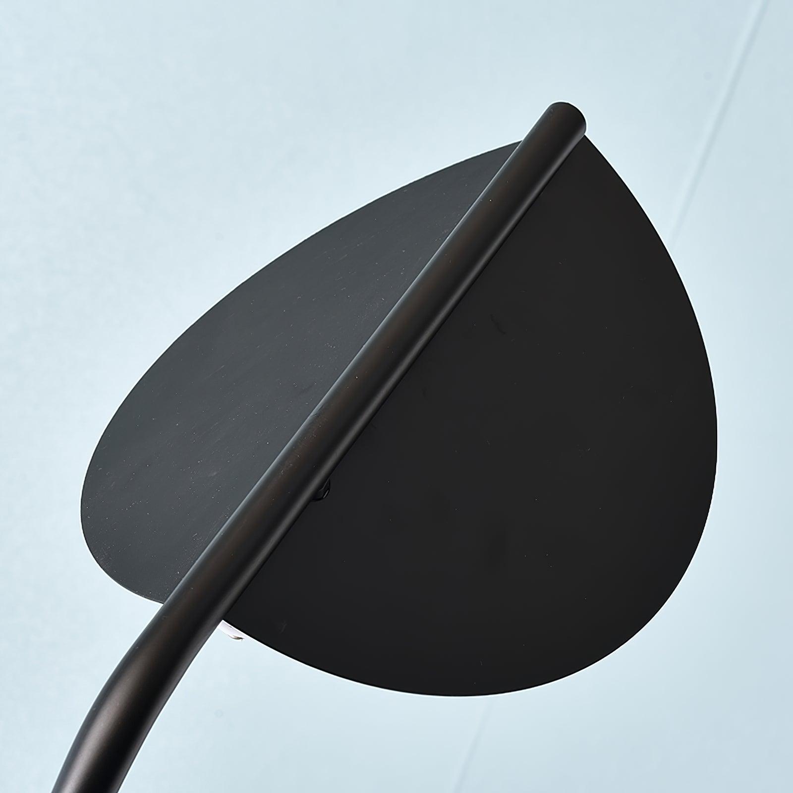 Modern Filo Floor Lamp with Black Marble Base and Rotatable Leaf Design LED Light