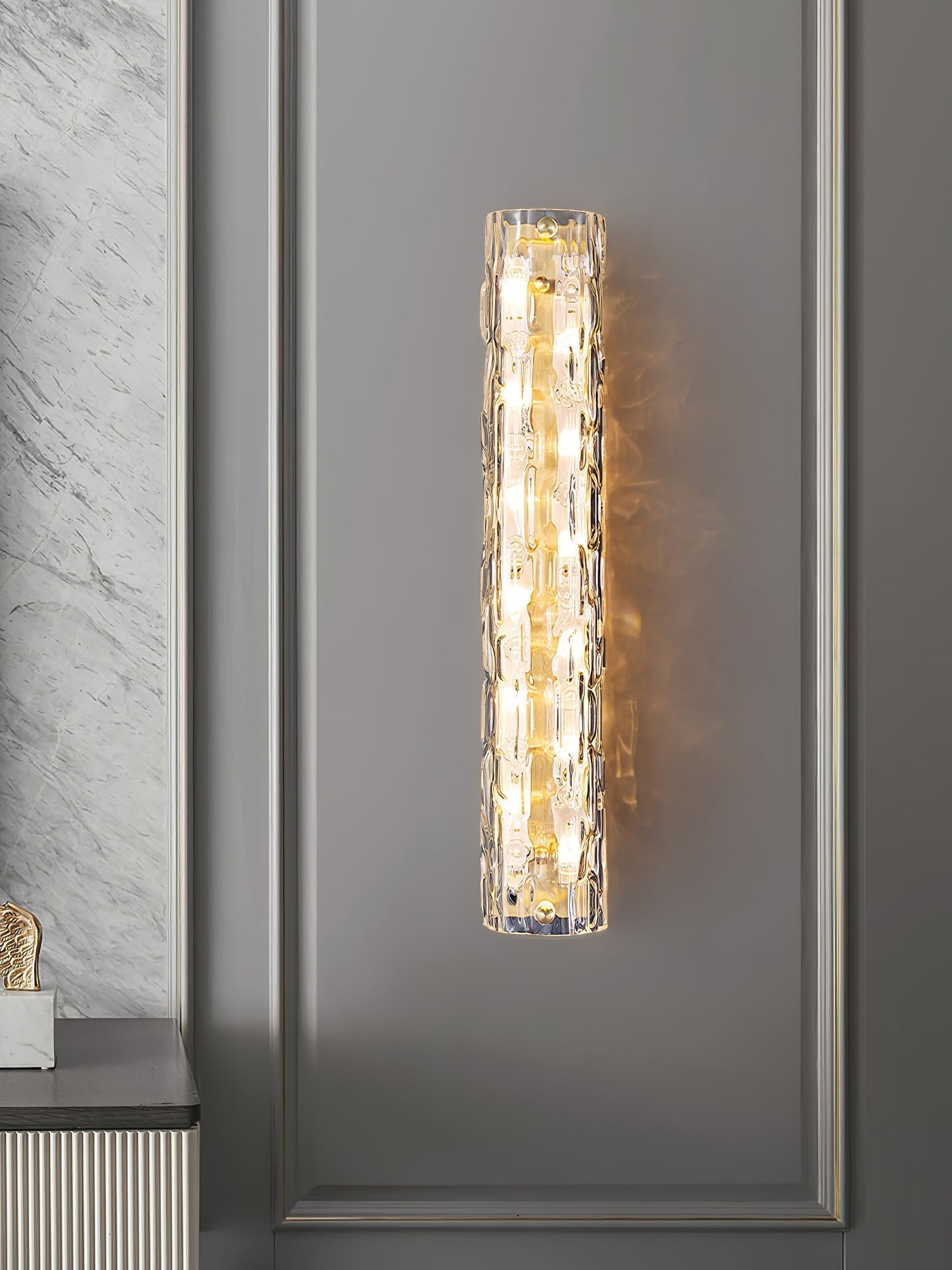 modern-brass-and-water-grained-glass-led-wall-sconce-light-set-of-2