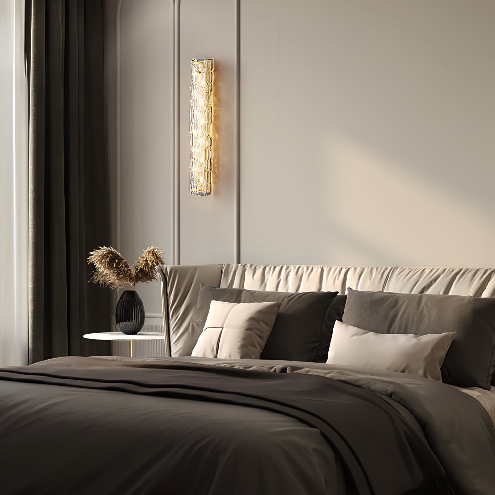 modern-brass-and-water-grained-glass-led-wall-sconce-light-set-of-2