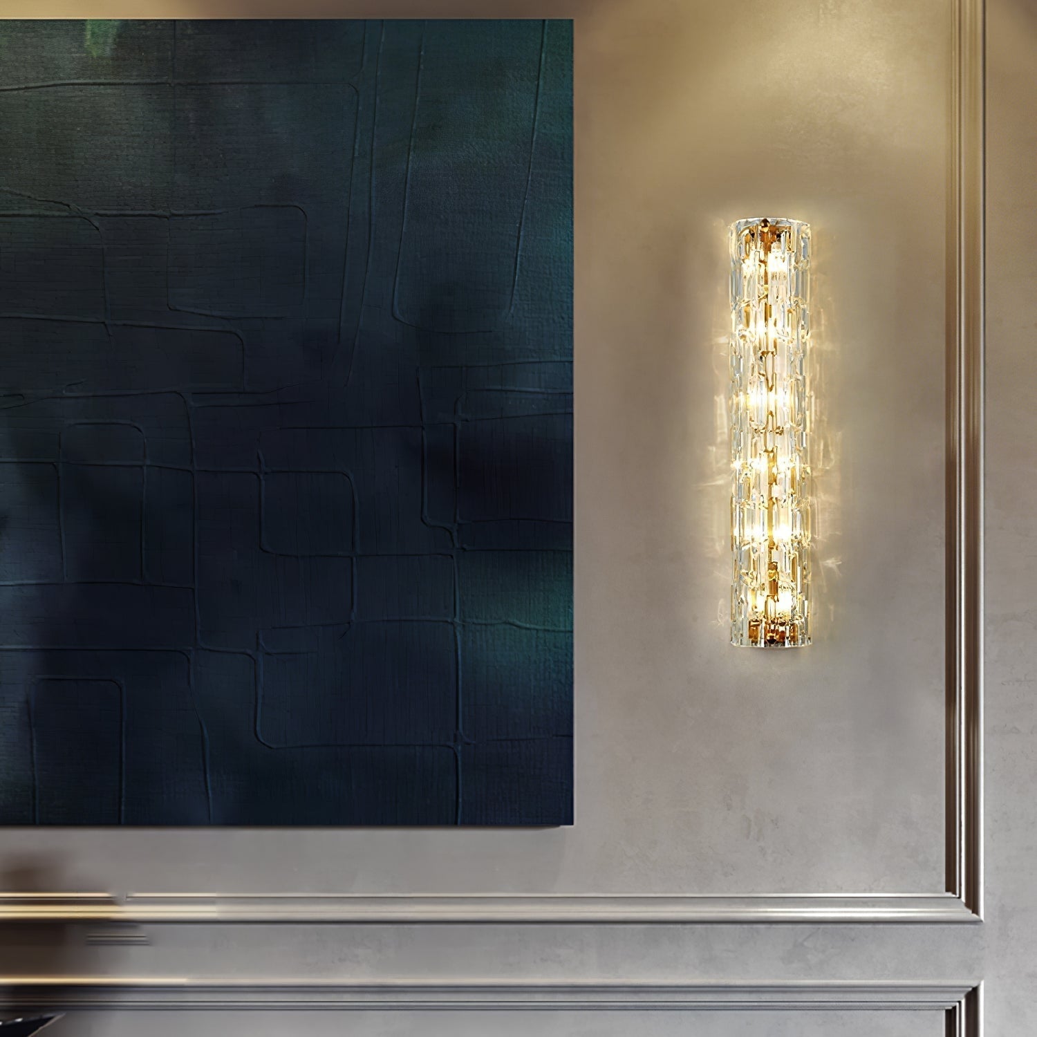 modern-brass-and-water-grained-glass-led-wall-sconce-light-set-of-2