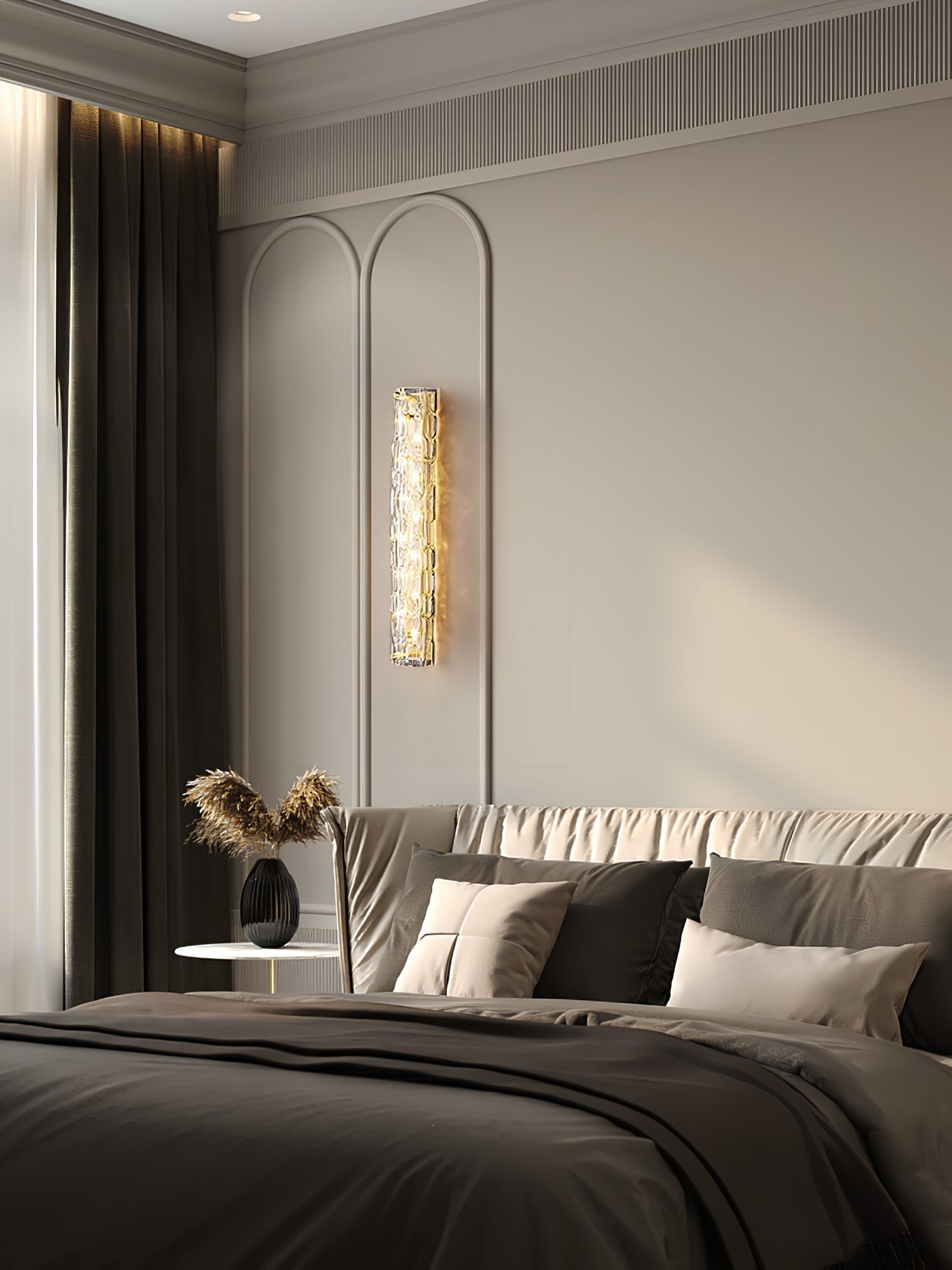 modern-brass-and-water-grained-glass-led-wall-sconce-light-set-of-2