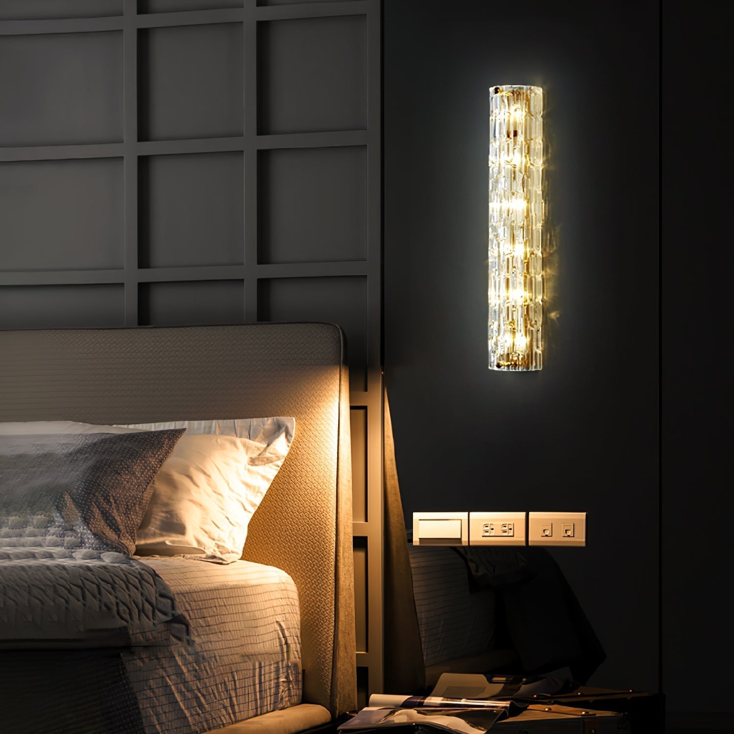 modern-brass-and-water-grained-glass-led-wall-sconce-light-set-of-2