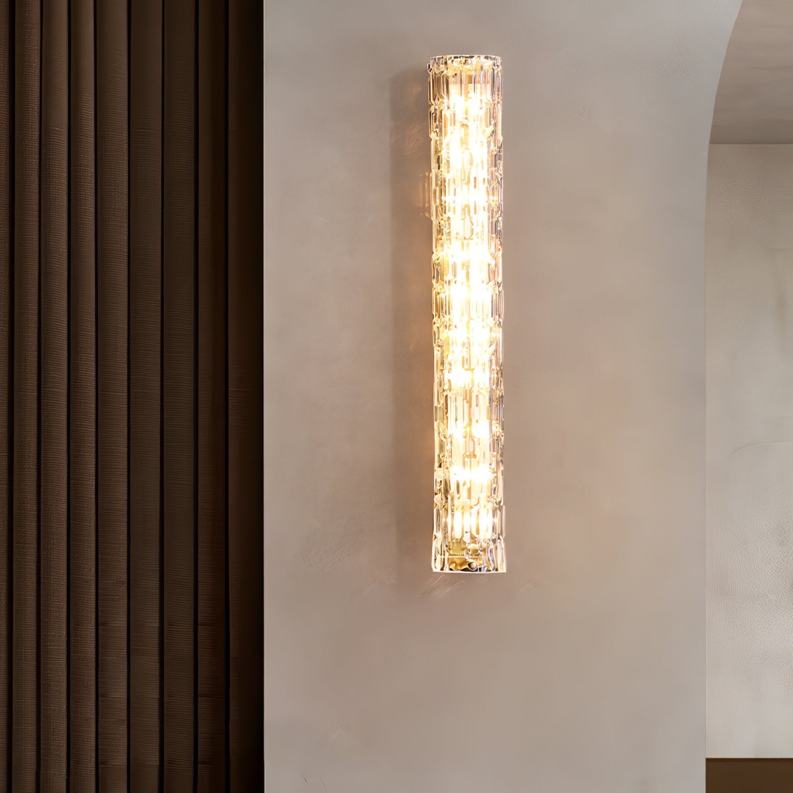 modern-brass-and-water-grained-glass-led-wall-sconce-light-set-of-2