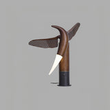 Fire Dancer Sculptural LED Table Lamp Modern Wood and Metal Designer Task Light for Interiors
