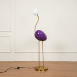 Elegant Flamingo Sculpture Standing Light with Frosted Glass Shade for Modern Interiors