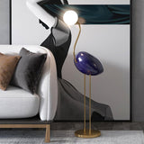 Elegant Flamingo Sculpture Standing Light with Frosted Glass Shade for Modern Interiors