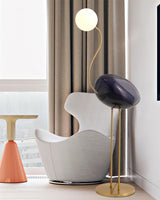 Elegant Flamingo Sculpture Standing Light with Frosted Glass Shade for Modern Interiors