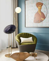 Elegant Flamingo Sculpture Standing Light with Frosted Glass Shade for Modern Interiors