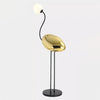 Elegant Flamingo Sculpture Standing Light with Frosted Glass Shade for Modern Interiors