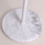 Flapper Elegant Standing Floor Lamp with Marble Base and Fabric Shade