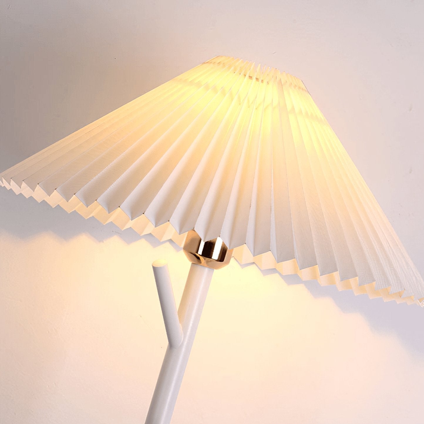 Flapper Elegant Standing Floor Lamp with Marble Base and Fabric Shade