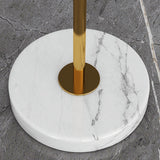 Flapper Elegant Standing Floor Lamp with Marble Base and Fabric Shade