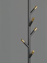 Flapper Elegant Standing Floor Lamp with Marble Base and Fabric Shade