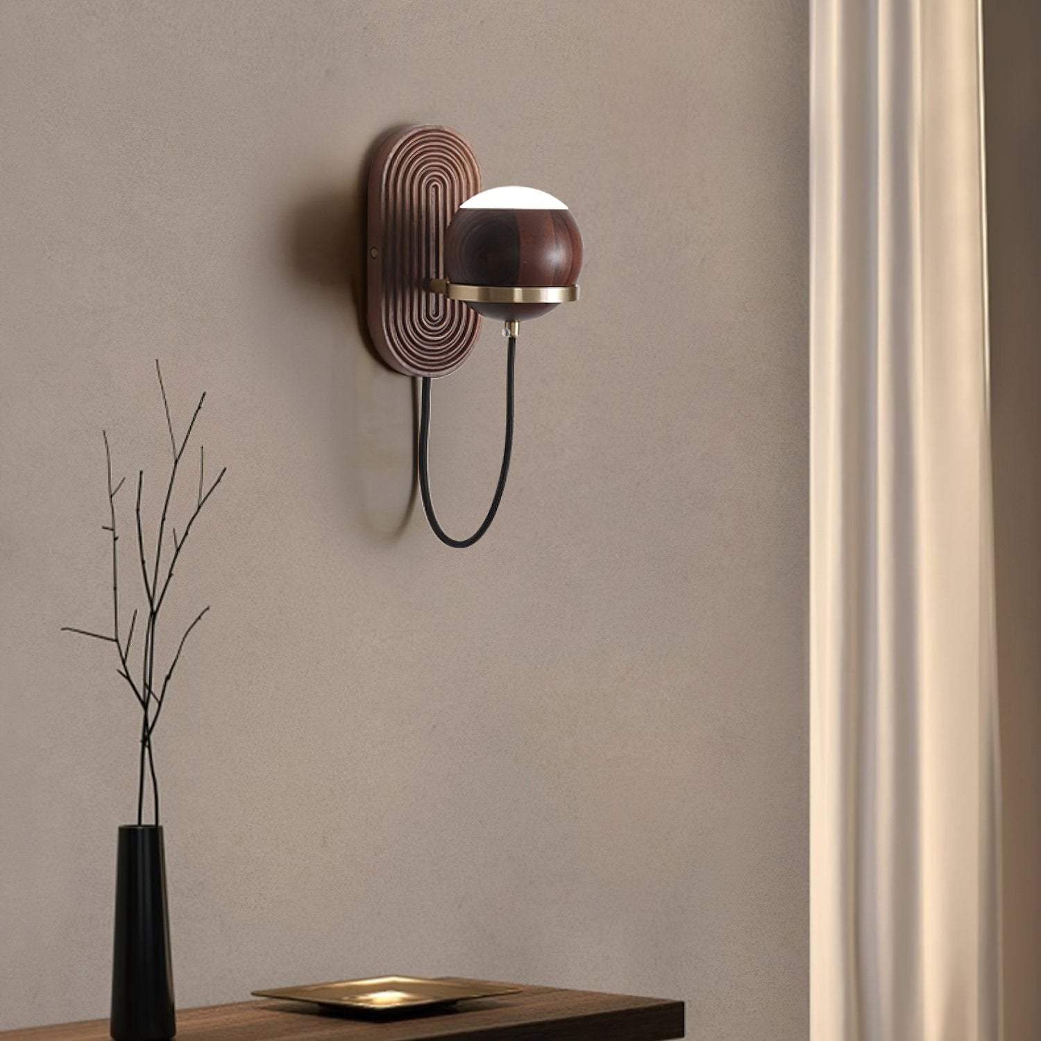 modern-walnut-wood-and-brass-round-wall-lamp-with-tri-color-integrated-led-sconce