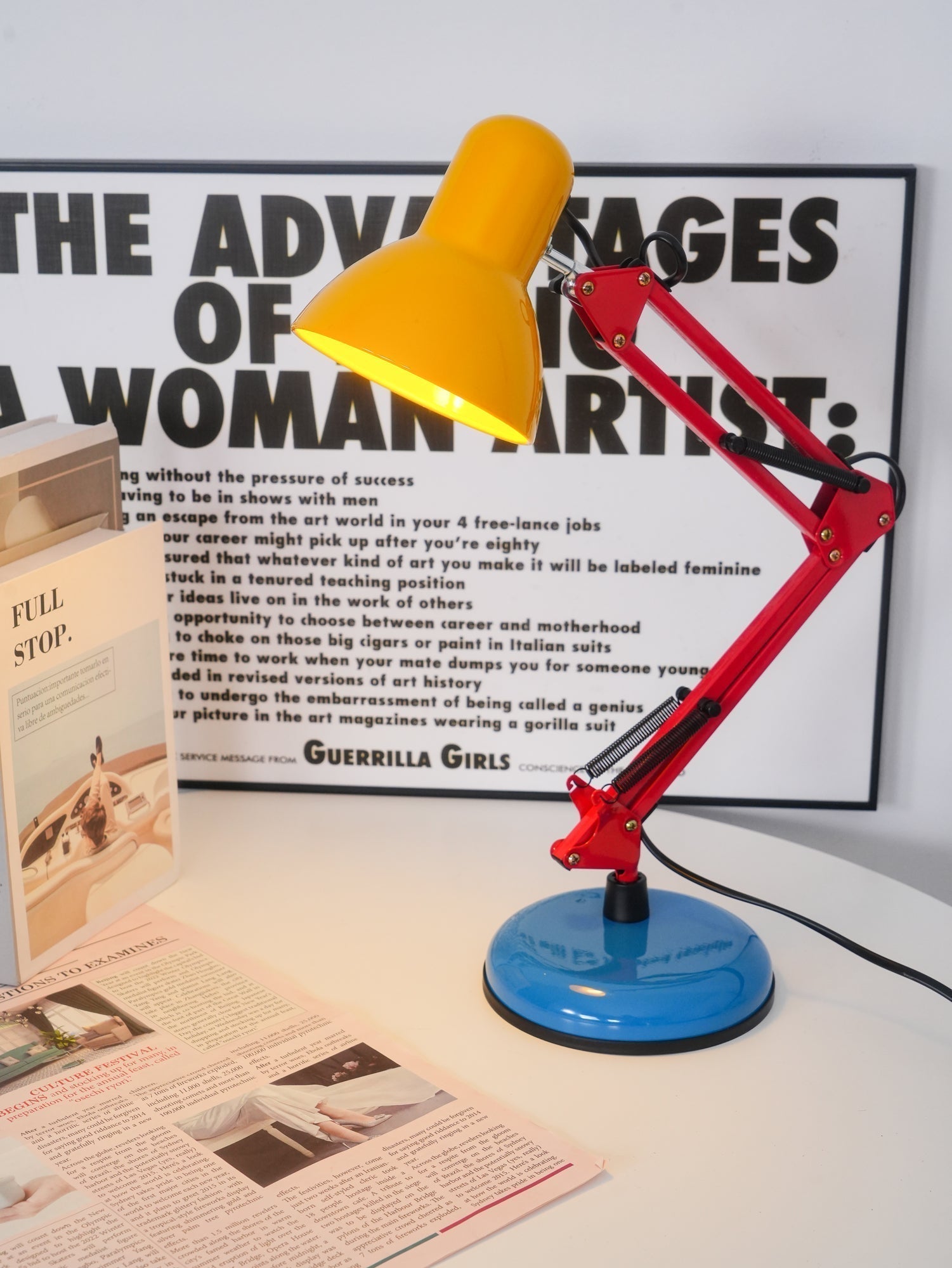 Colorful Multi Jointed Adjustable Arm Desk Lamp for Reading and Study Area Lighting