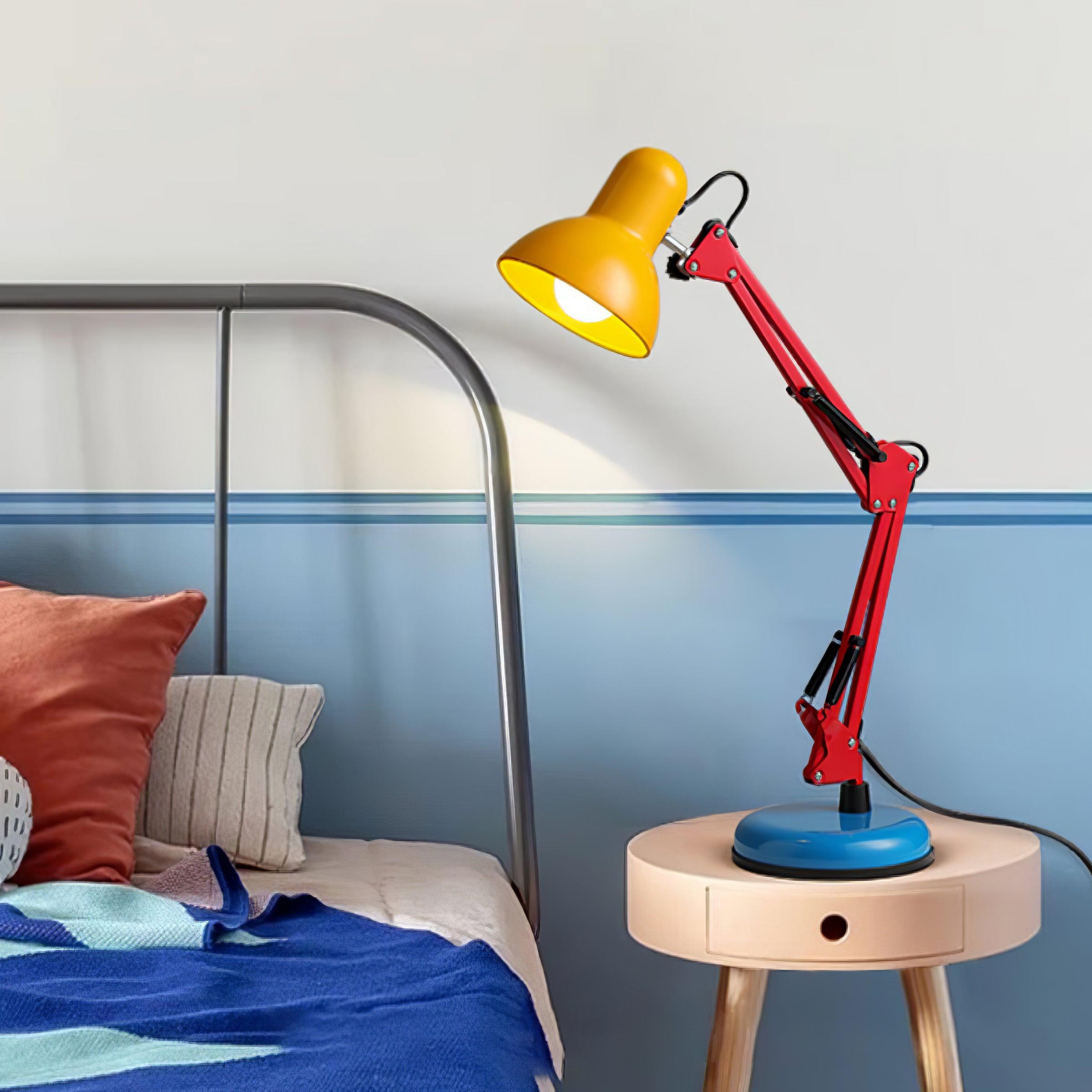 Colorful Multi Jointed Adjustable Arm Desk Lamp for Reading and Study Area Lighting