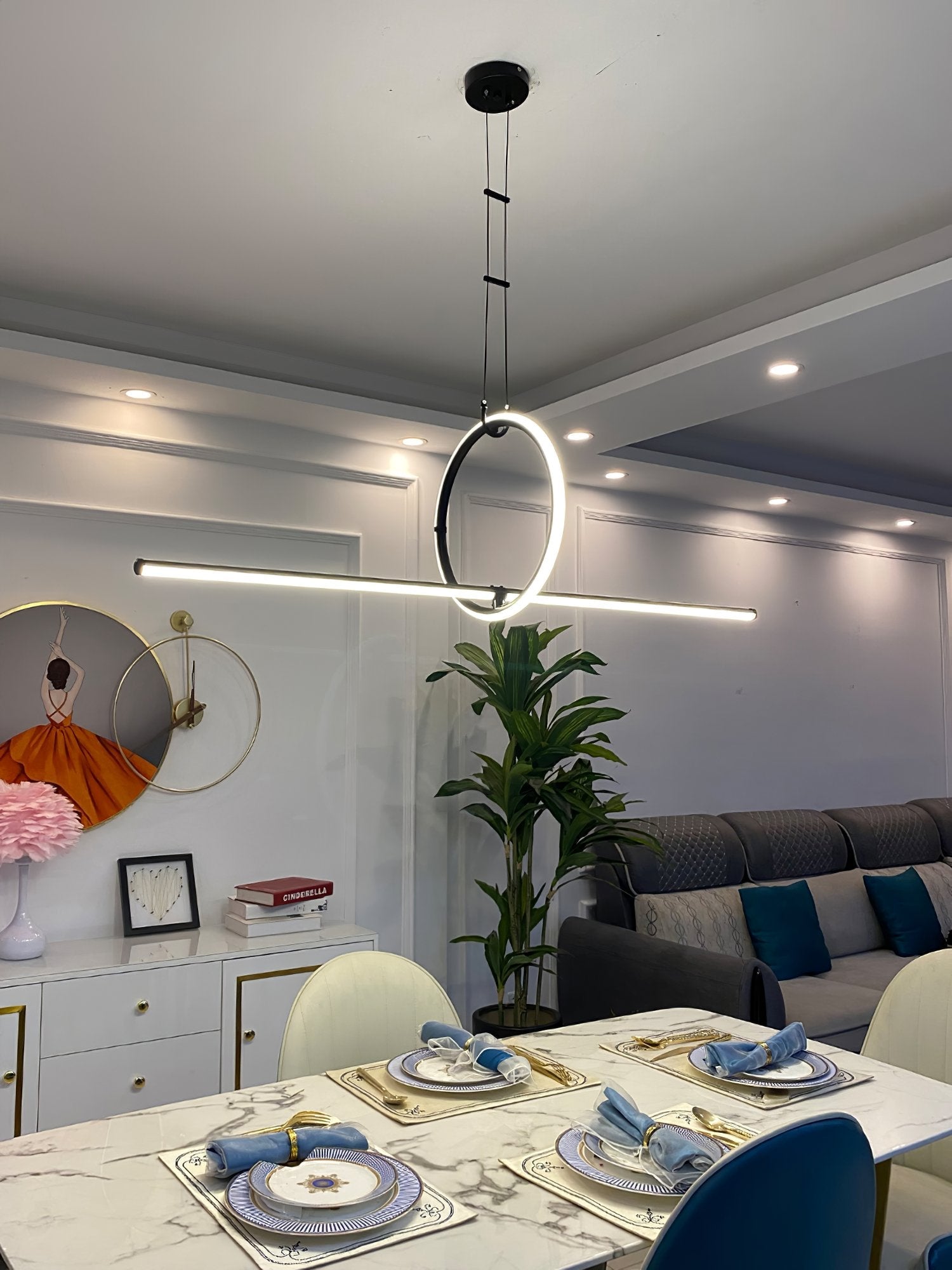 modern-geometric-linear-led-pendant-light-black-iron-kitchen-island-chandelier