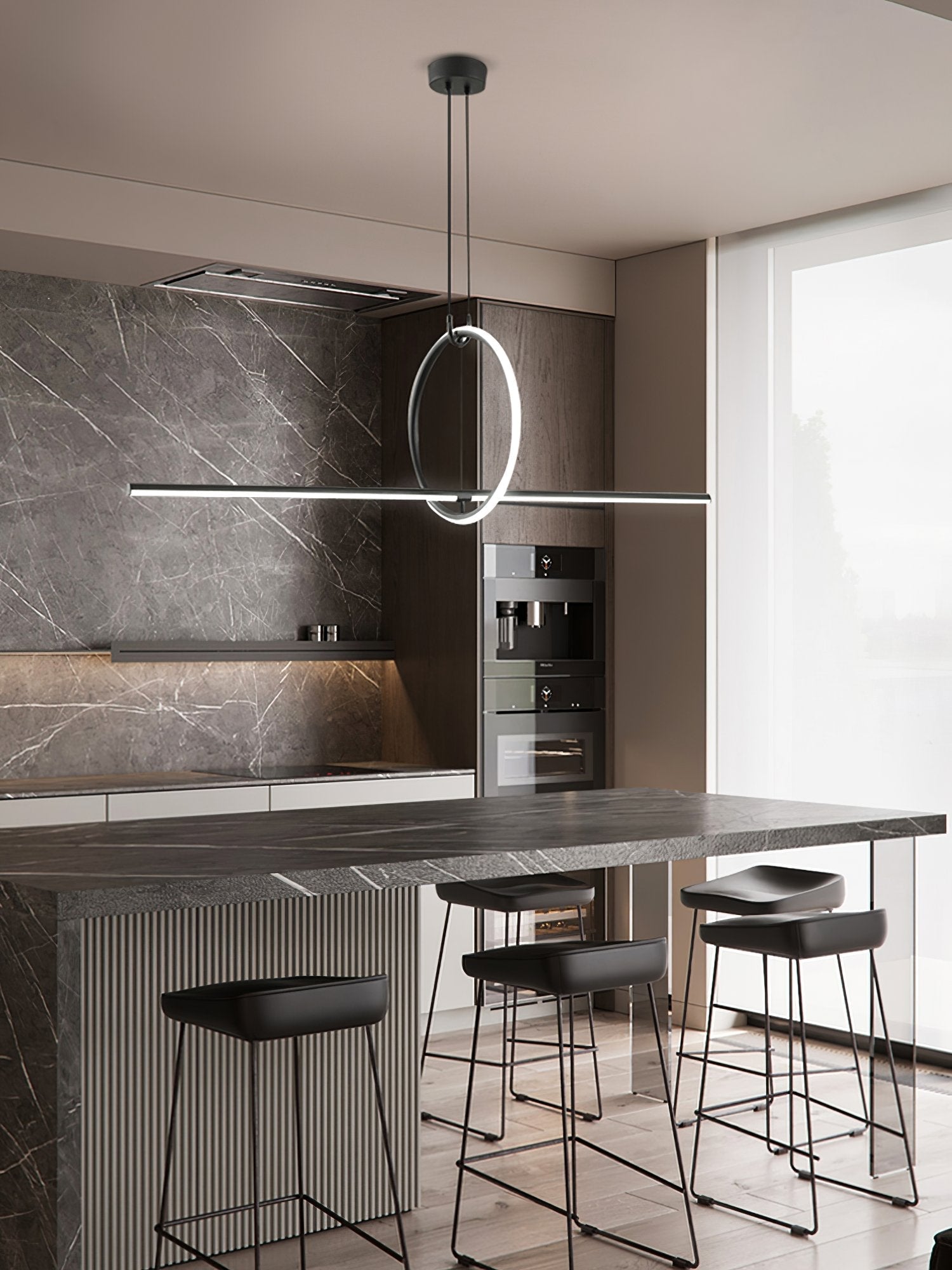 modern-geometric-linear-led-pendant-light-black-iron-kitchen-island-chandelier