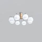 Modern Flower Buds Flush Mount Ceiling Light with Floral Glass Shades