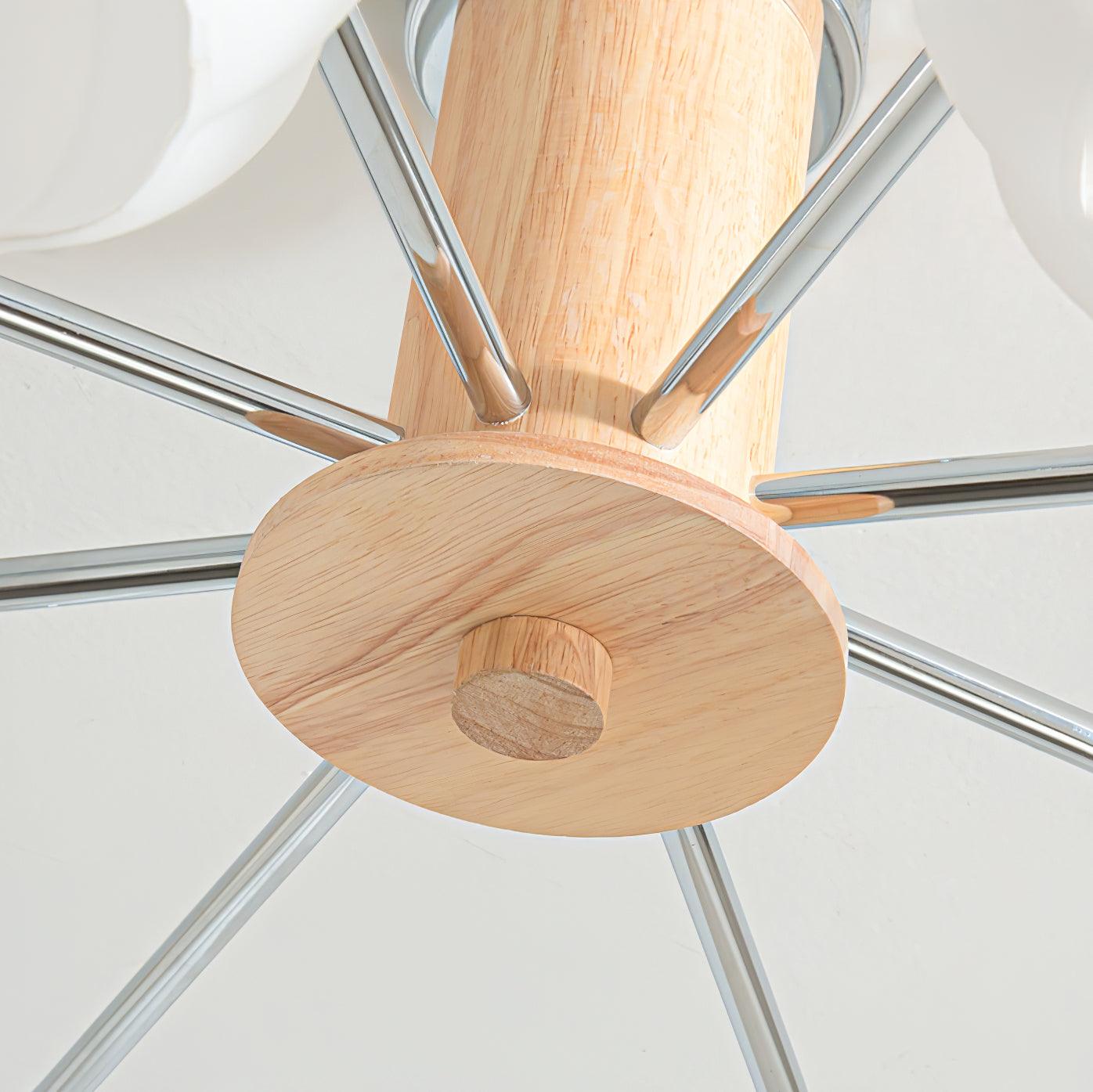 Modern Flower Buds Flush Mount Ceiling Light with Floral Glass Shades