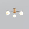 Modern Flower Buds Flush Mount Ceiling Light with Floral Glass Shades