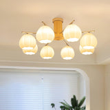Modern Flower Buds Flush Mount Ceiling Light with Floral Glass Shades