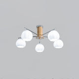Modern Flower Buds Flush Mount Ceiling Light with Floral Glass Shades