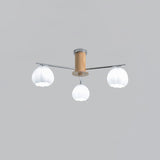 Modern Flower Buds Flush Mount Ceiling Light with Floral Glass Shades
